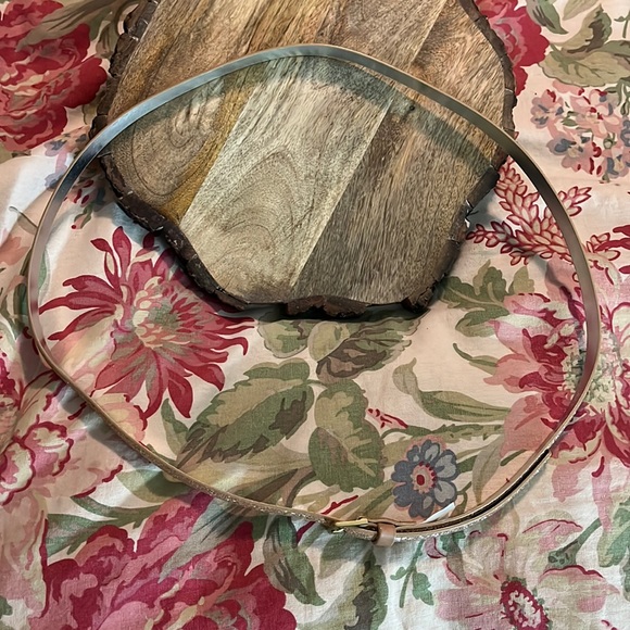 Vtg GAP Size XXL Glitter Metallic Gold Disco Belt Gold Closure SKINNY BELT NEW - Picture 11 of 16